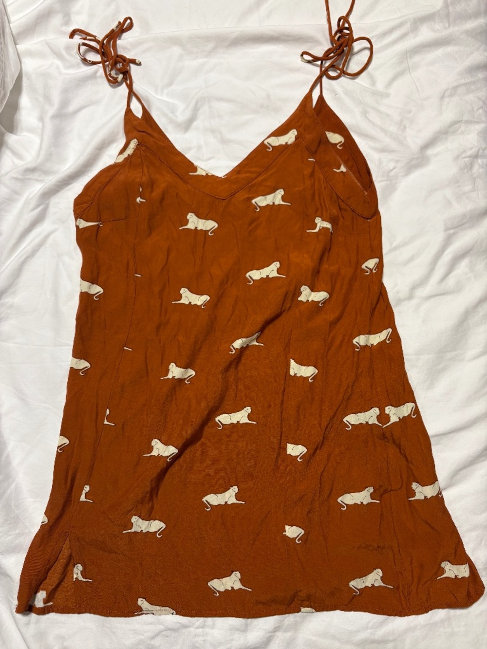 Rue Stiic Terracotta Panther Dress (Size S)